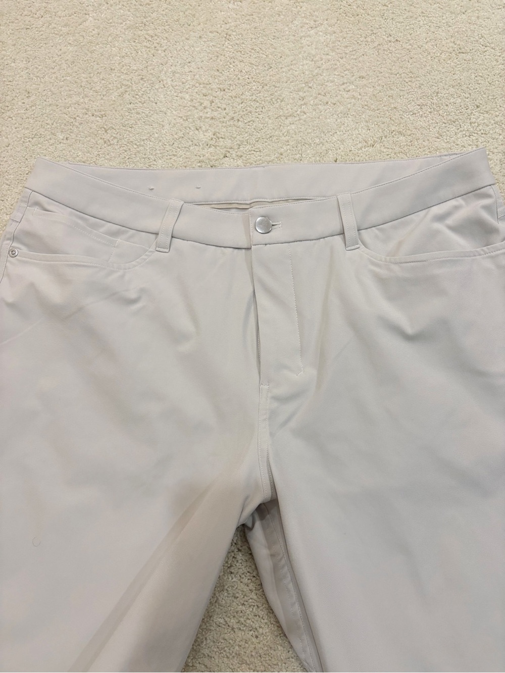 Lululemon Men’s ABC Classic-Fit Pant Warpstreme- Bone 36x32” - Picture 3 of 9